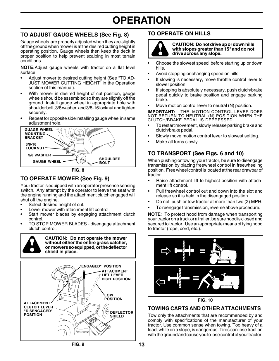 Operation | Weed Eater 178387 User Manual | Page 13 / 48