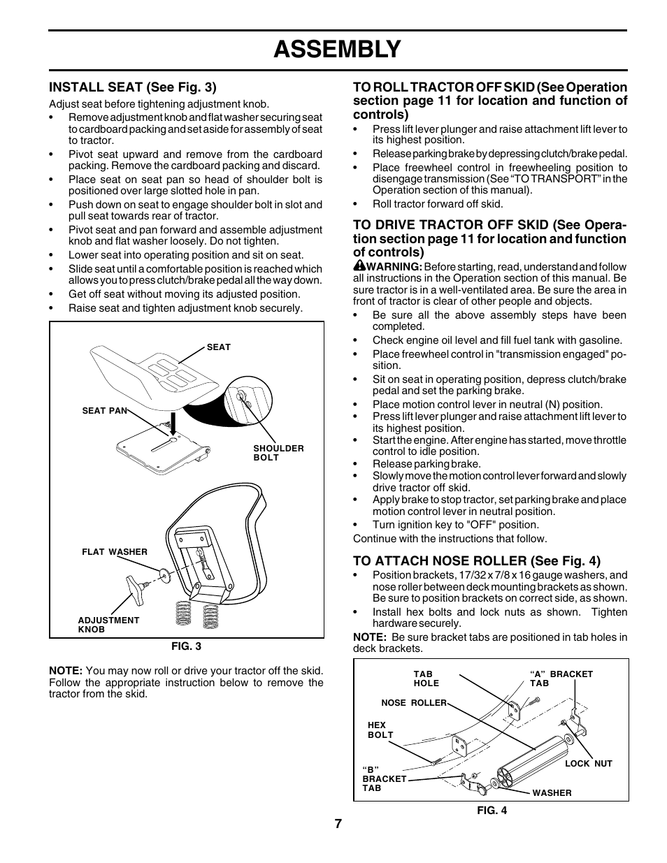 Assembly | Weed Eater 178387 User Manual | Page 7 / 48