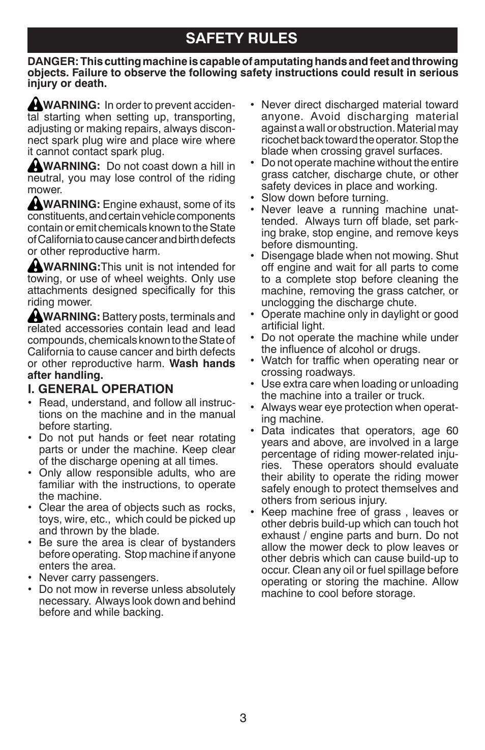 Safety rules | Weed Eater ONE WE261 User Manual | Page 3 / 40
