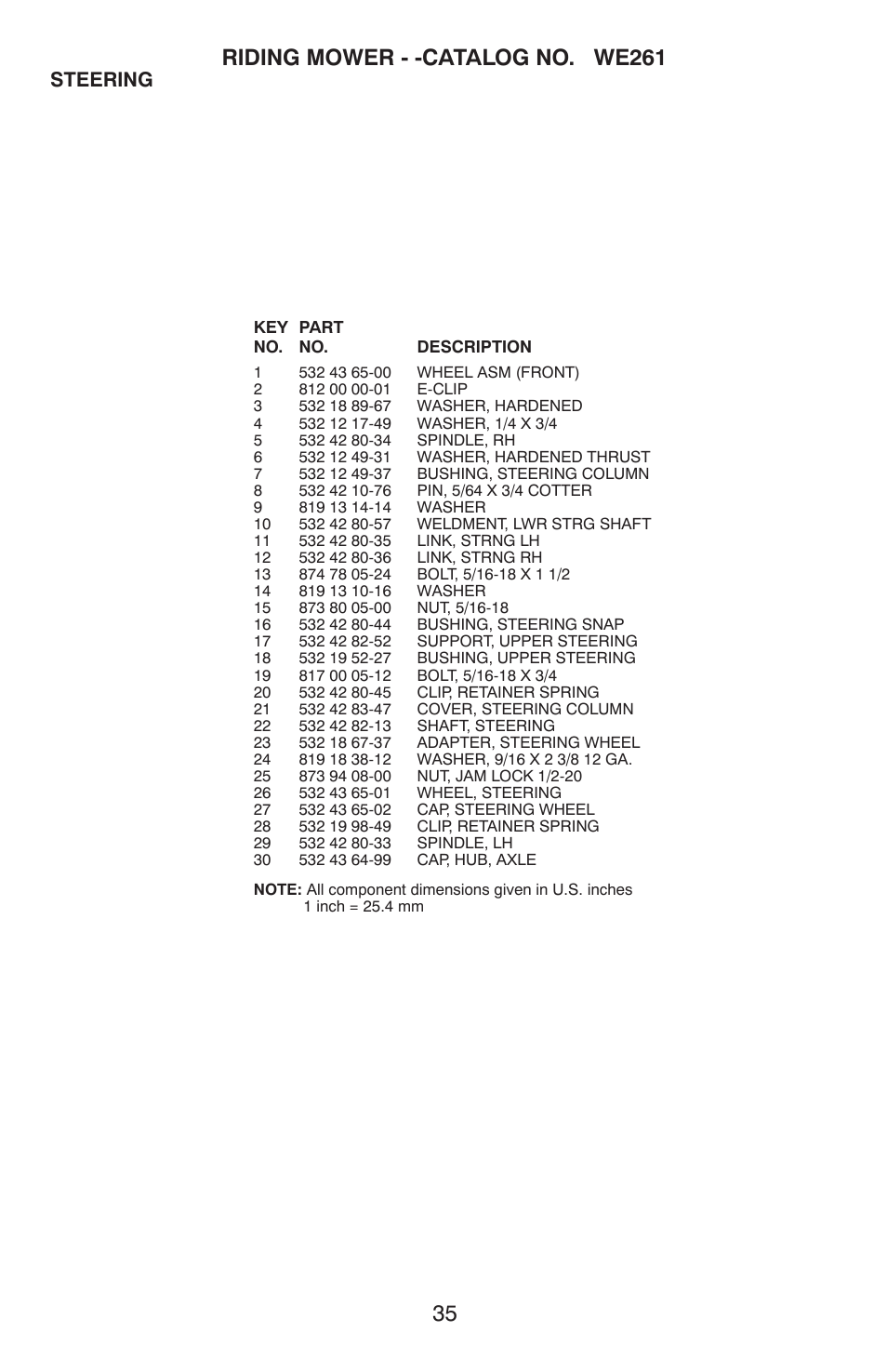 Steering | Weed Eater ONE WE261 User Manual | Page 35 / 40