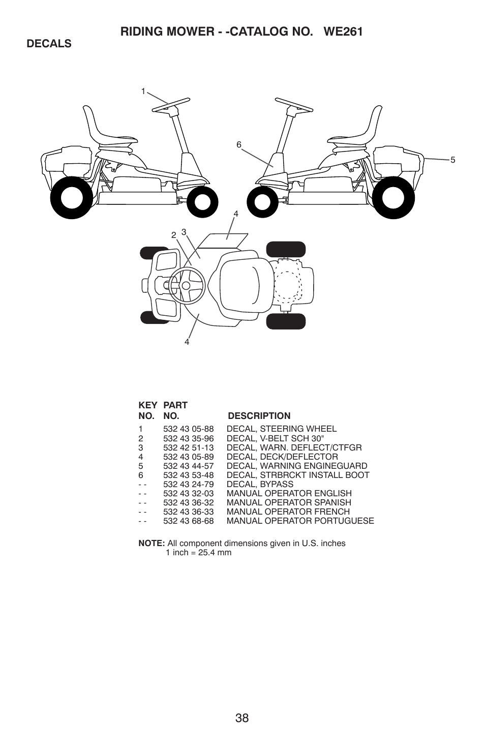 Decals | Weed Eater ONE WE261 User Manual | Page 38 / 40