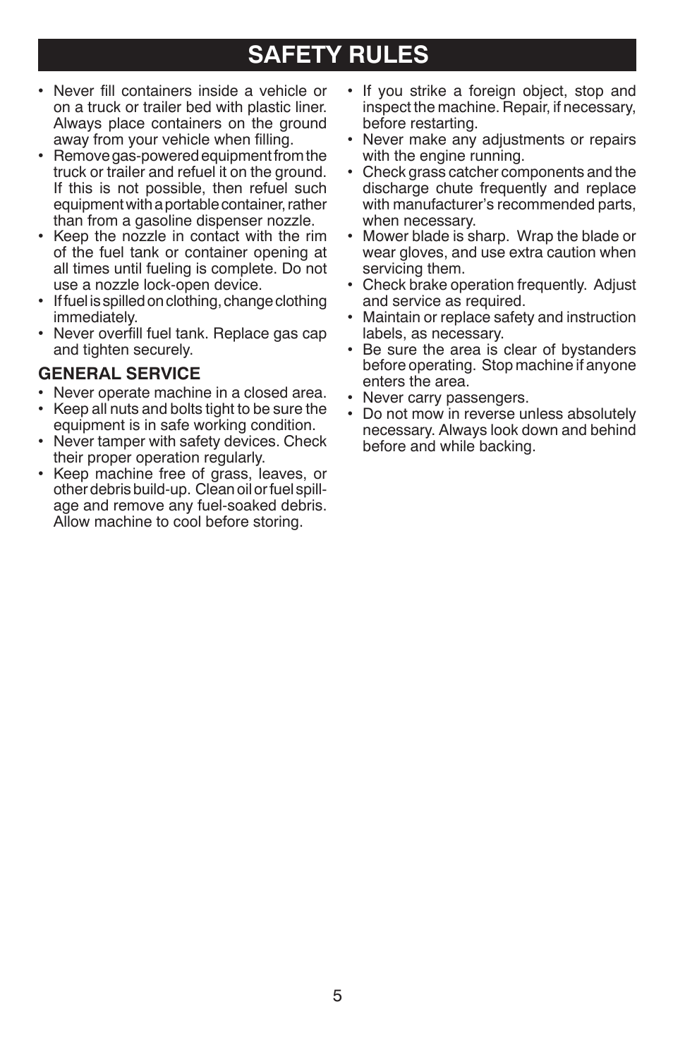 Safety rules | Weed Eater ONE WE261 User Manual | Page 5 / 40