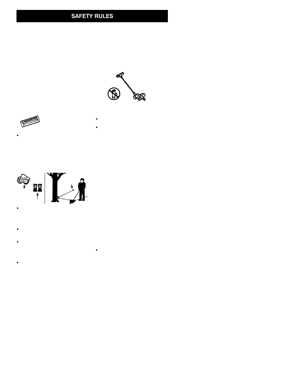 Safety rules | Weed Eater PE225 User Manual | Page 2 / 8