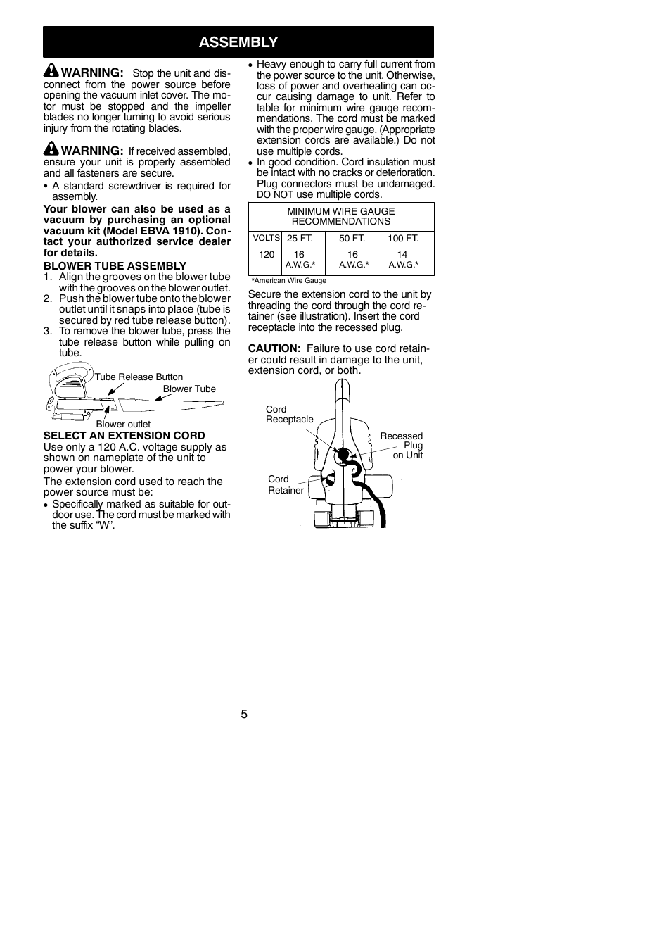 Assembly | Weed Eater 545186752 User Manual | Page 5 / 8
