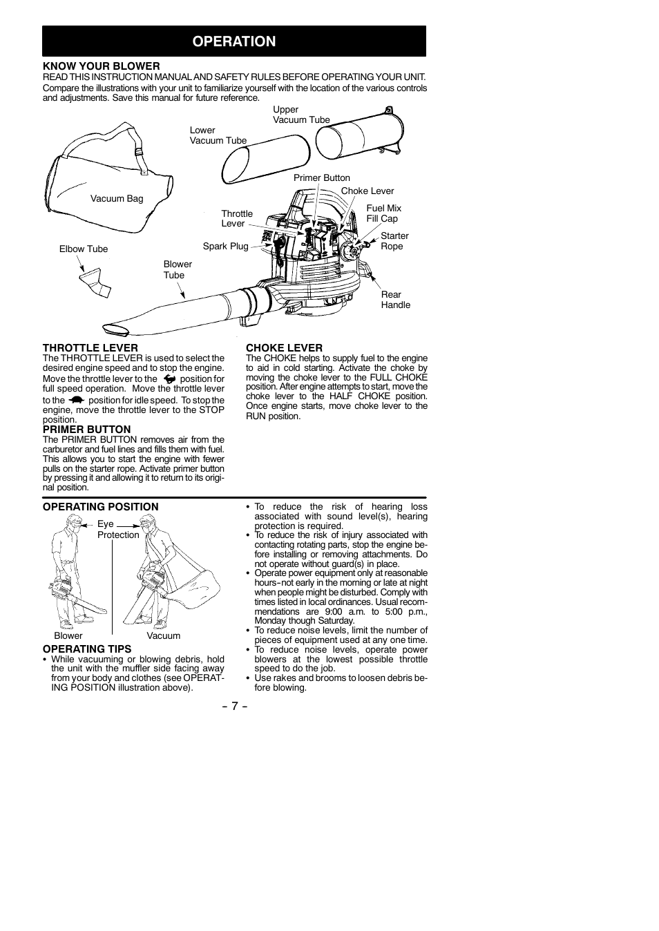 Operation | Weed Eater 545137217 User Manual | Page 7 / 13
