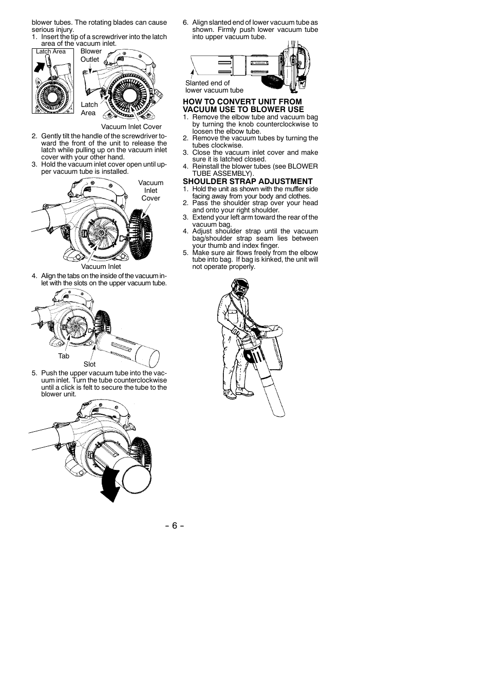 Weed Eater VS2000BV User Manual | Page 6 / 14