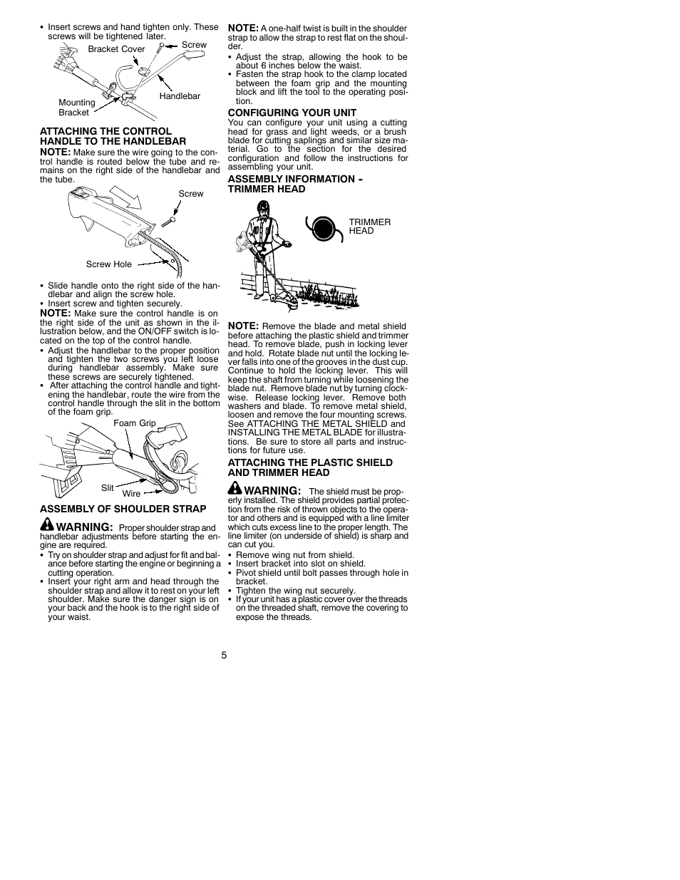 Weed Eater 530088776 User Manual | Page 5 / 12