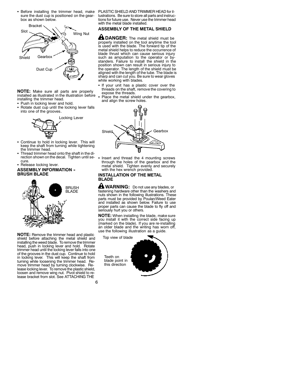 Weed Eater 530088776 User Manual | Page 6 / 12