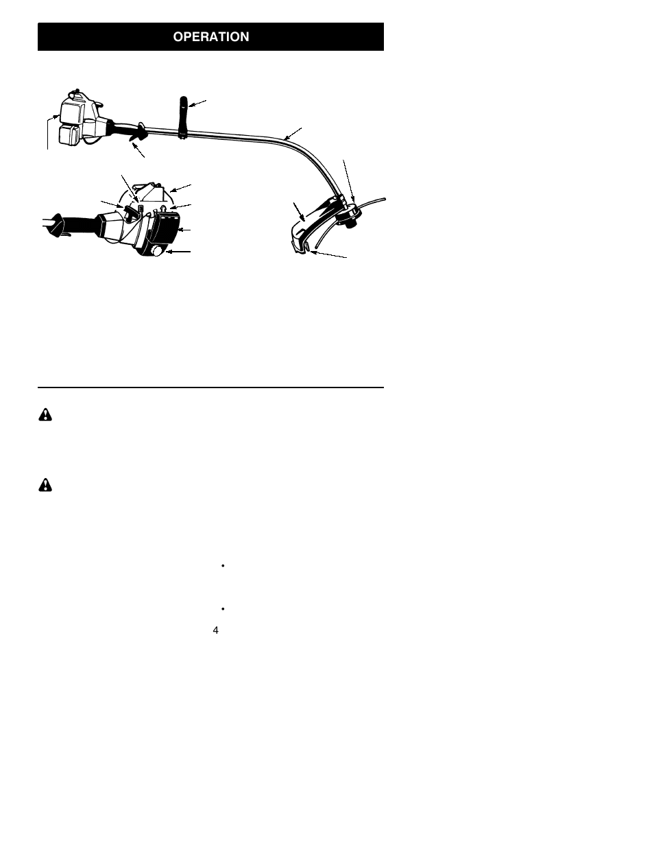 Operation | Weed Eater FX25 User Manual | Page 4 / 11