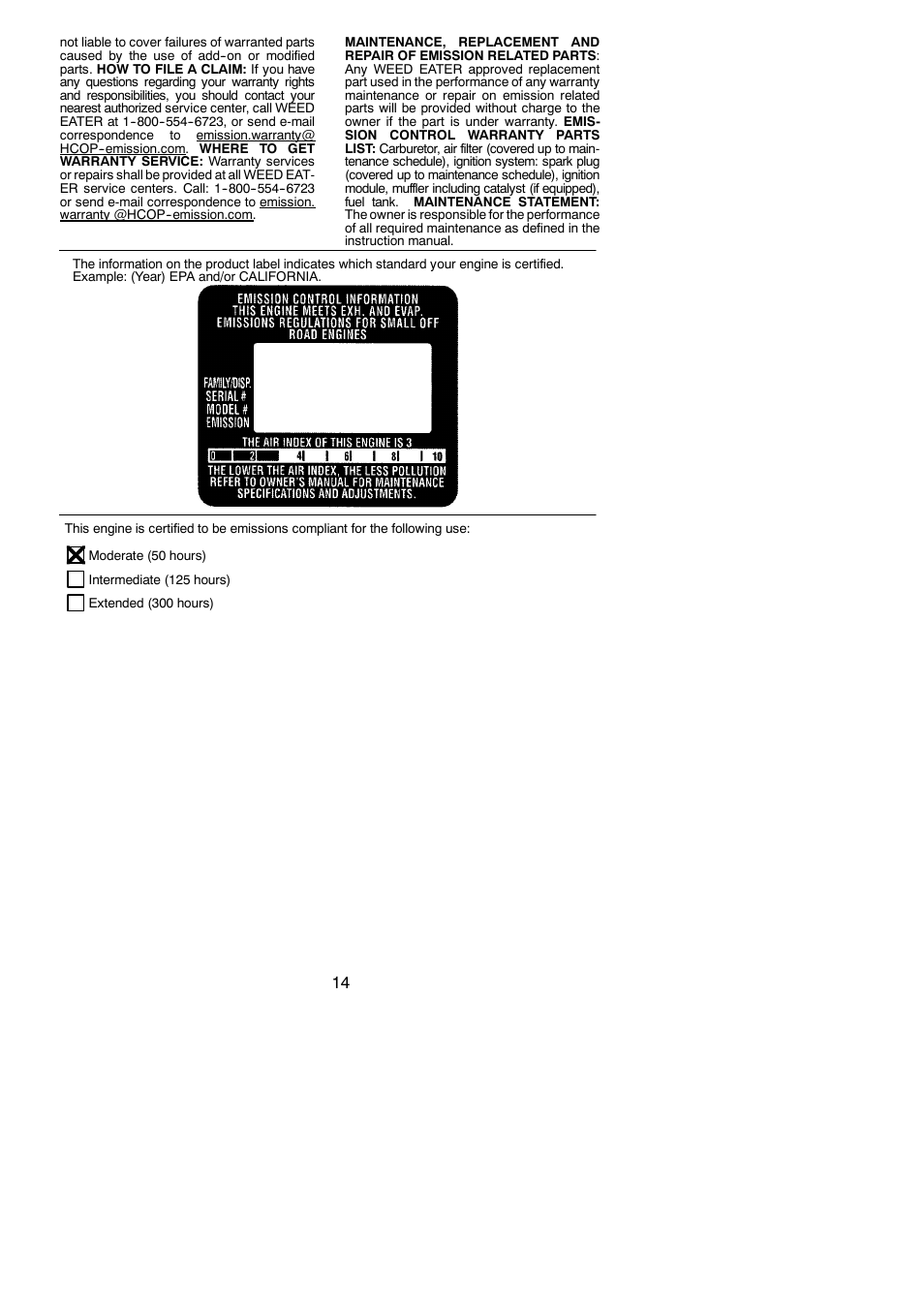 Weed Eater FL23 User Manual | Page 14 / 14