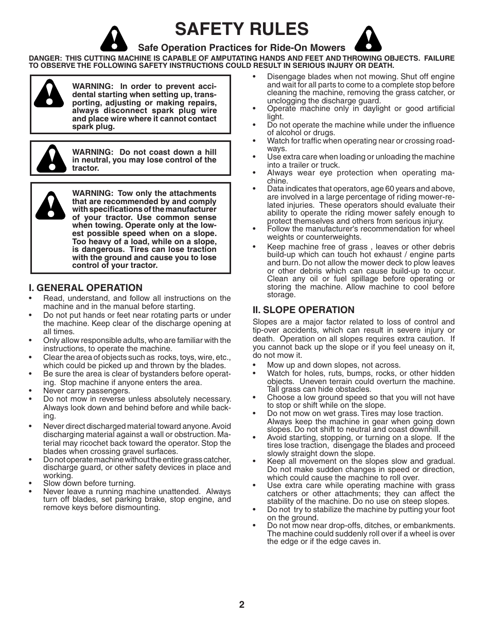 Safety rules | Weed Eater 60614 User Manual | Page 2 / 30