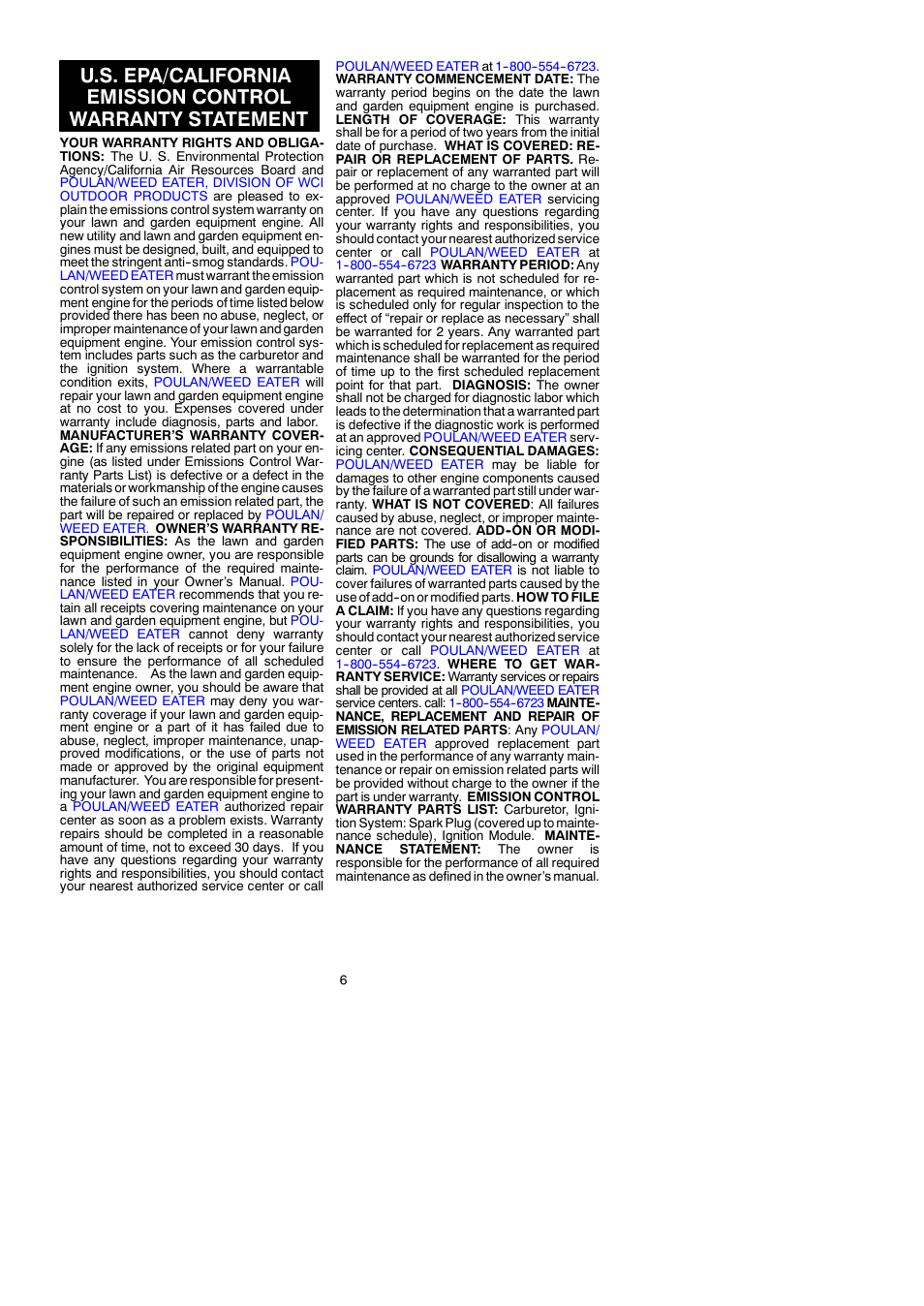 Weed Eater Twist N' Edge 530083927 User Manual | Page 6 / 6