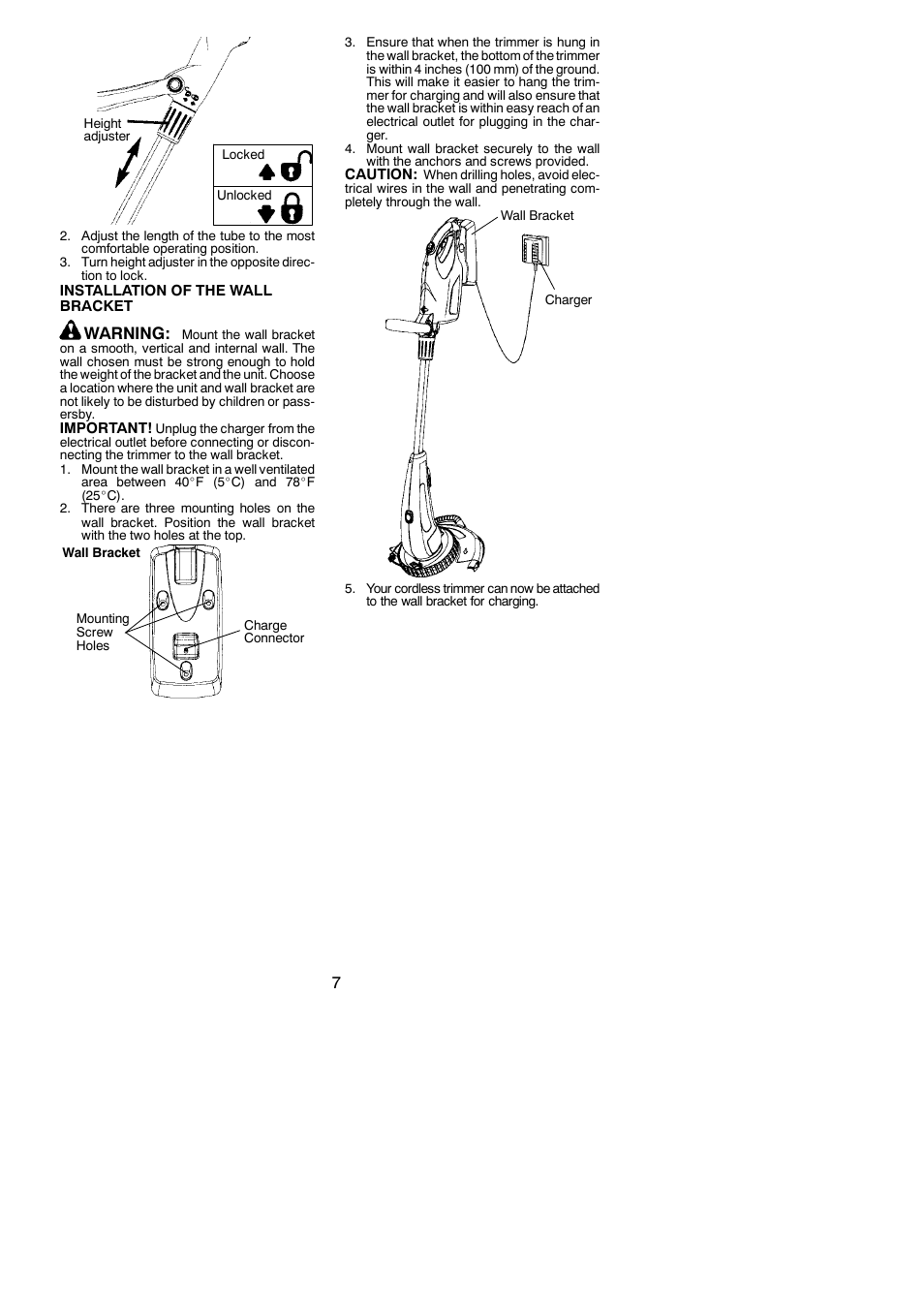 Warning | Weed Eater Twist 'N Edge 545186757 User Manual | Page 7 / 14