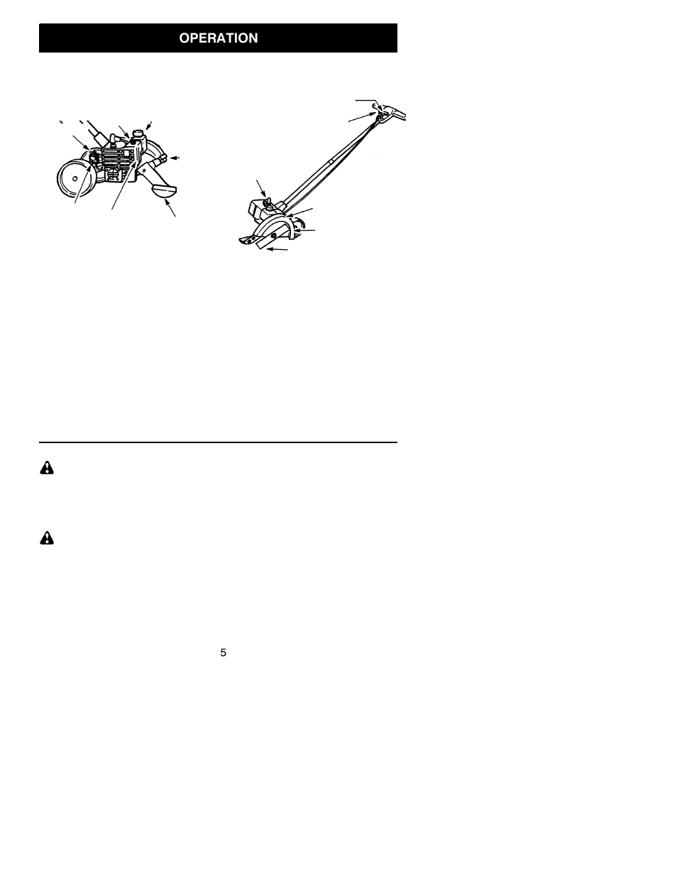 Operation | Weed Eater 530163408 User Manual | Page 5 / 12