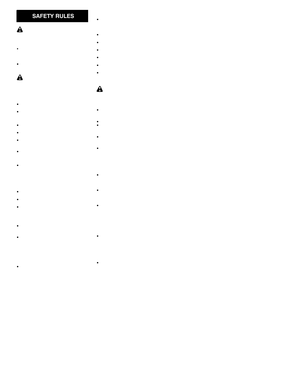 Safety rules, Warning | Weed Eater 530088944 User Manual | Page 2 / 9