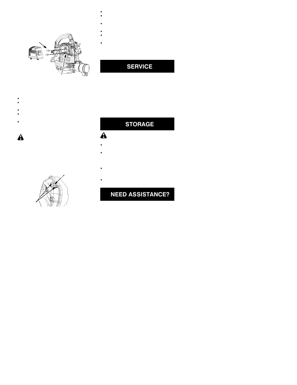 Service, Storage, Need assistance | Weed Eater 530088944 User Manual | Page 7 / 9
