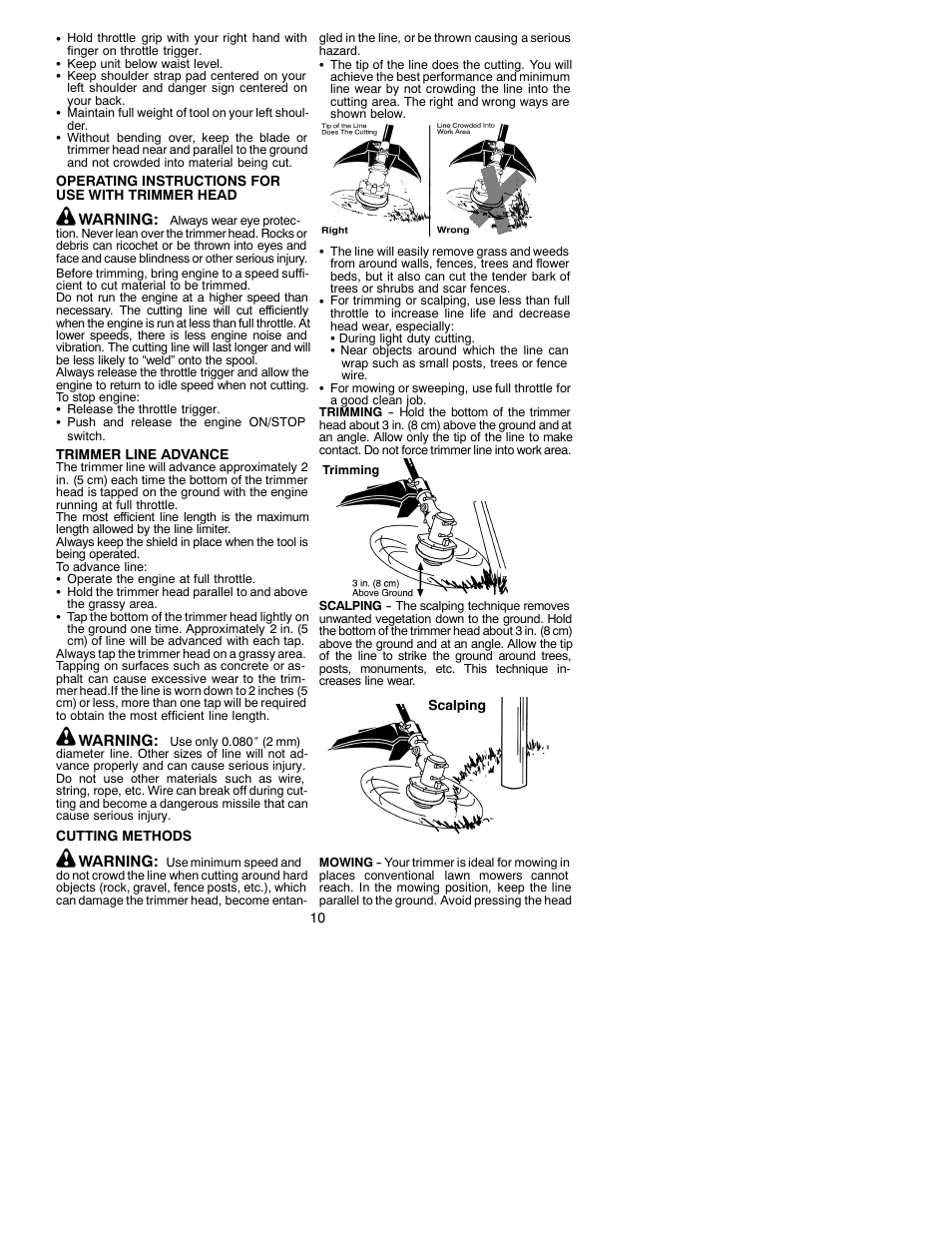 Weed Eater 530088132 User Manual | Page 10 / 16