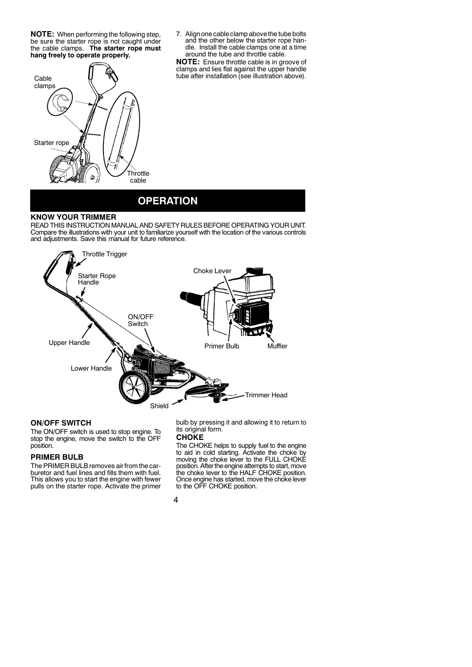Operation | Weed Eater 545186748 User Manual | Page 4 / 11