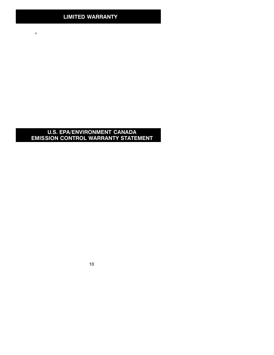 Limited warranty | Weed Eater 530163333 User Manual | Page 10 / 11