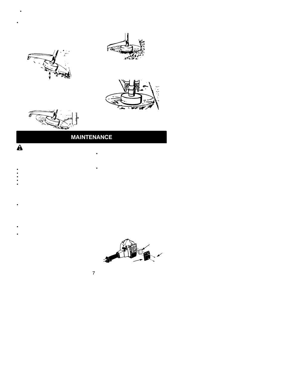 Maintenance | Weed Eater 530163333 User Manual | Page 7 / 11