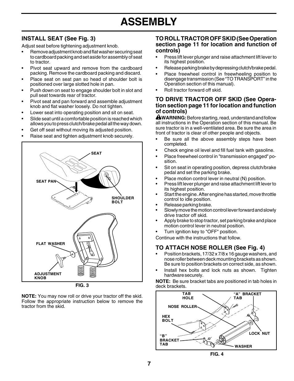 Assembly | Weed Eater 177599 User Manual | Page 7 / 48