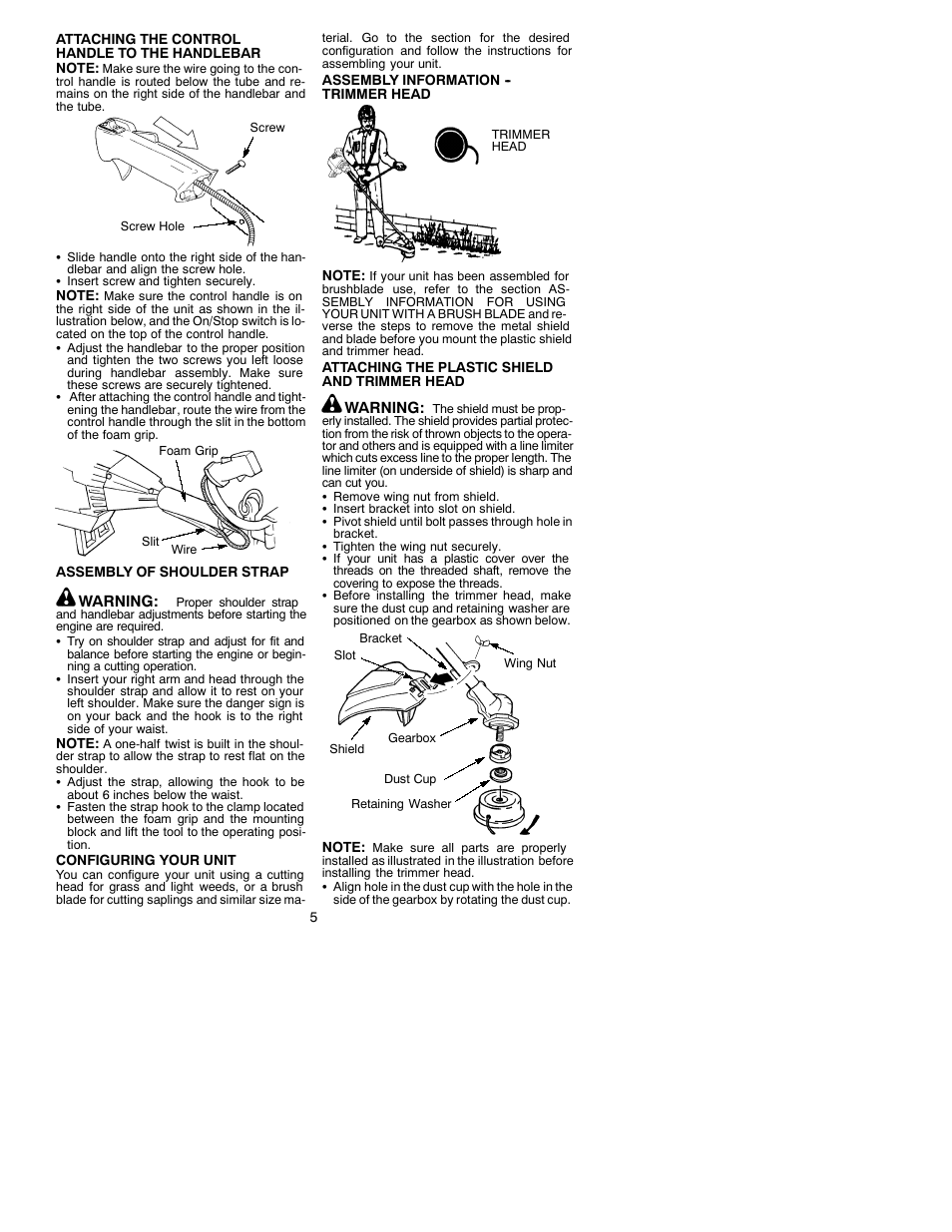 Weed Eater 530087645 User Manual | Page 5 / 12