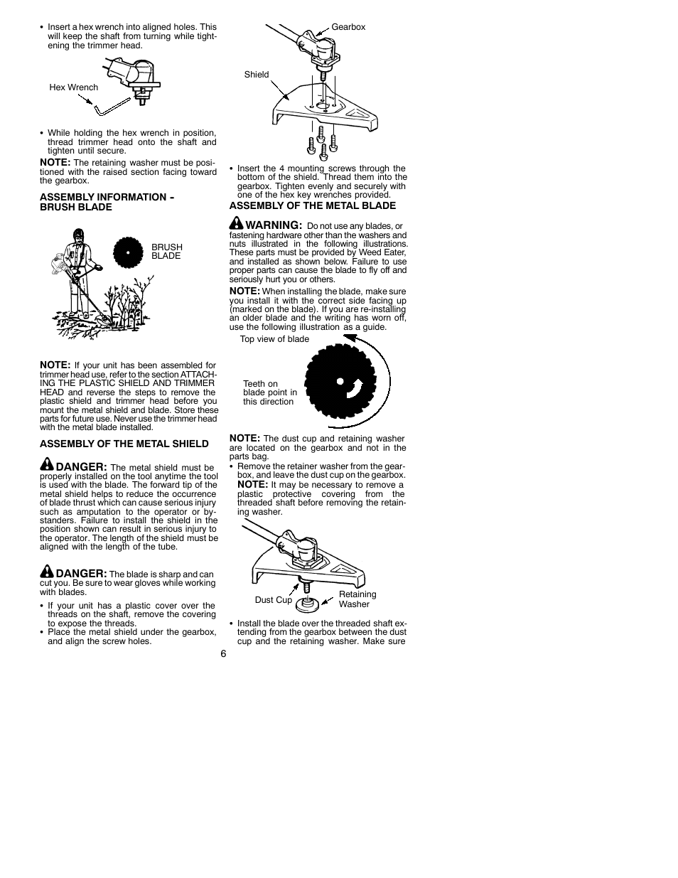 Weed Eater 530087645 User Manual | Page 6 / 12