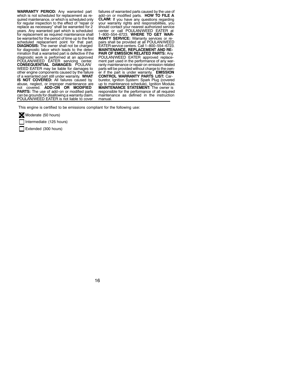Weed Eater 530088154 User Manual | Page 16 / 16