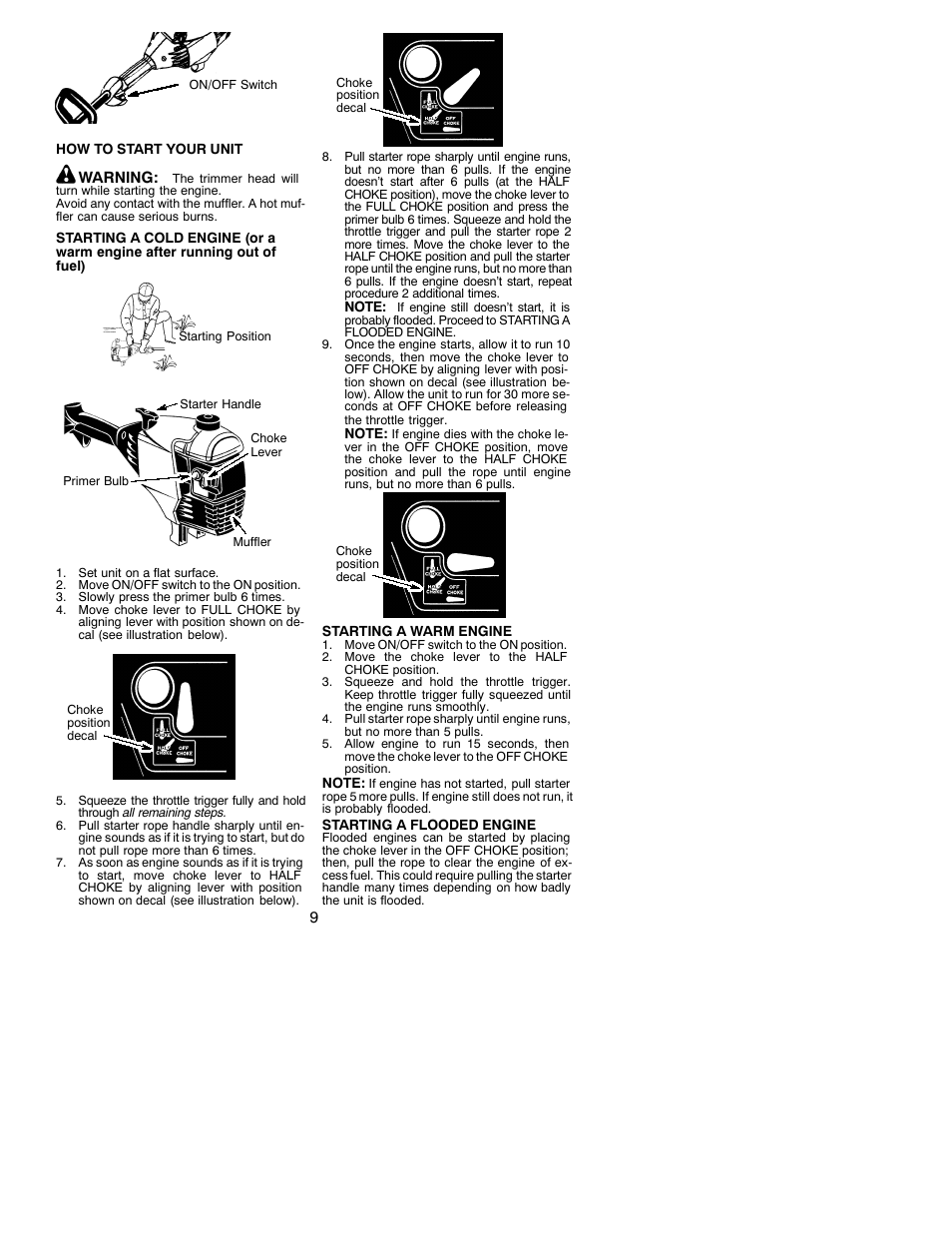 Weed Eater 530088154 User Manual | Page 9 / 16