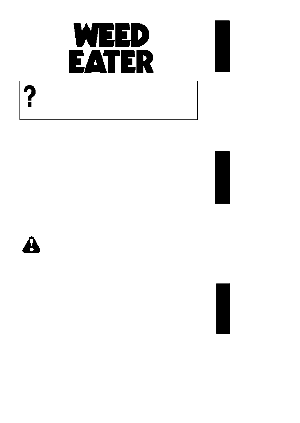 Weed Eater 530087641 User Manual | 6 pages