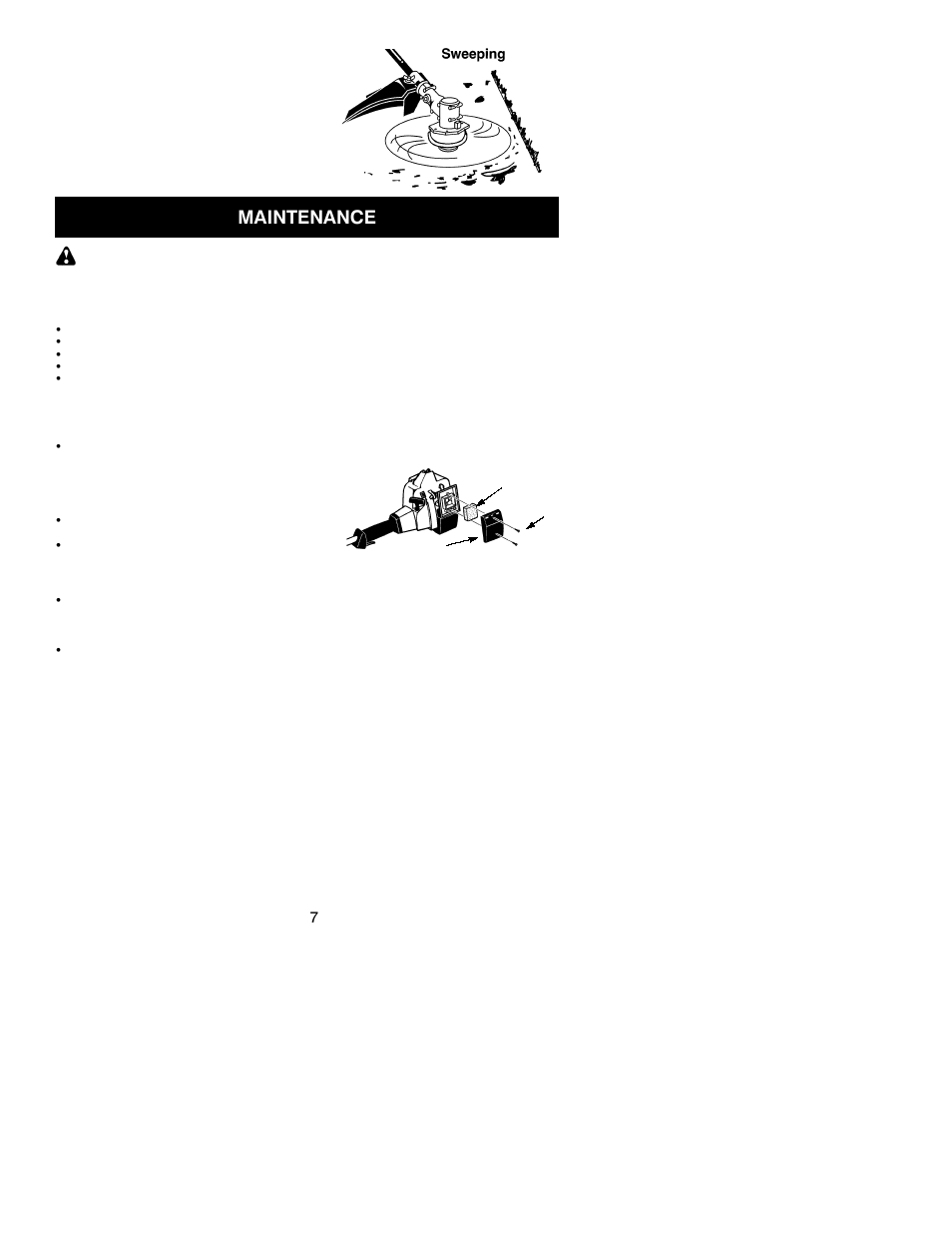 Maintenance | Weed Eater 530163507 User Manual | Page 7 / 11