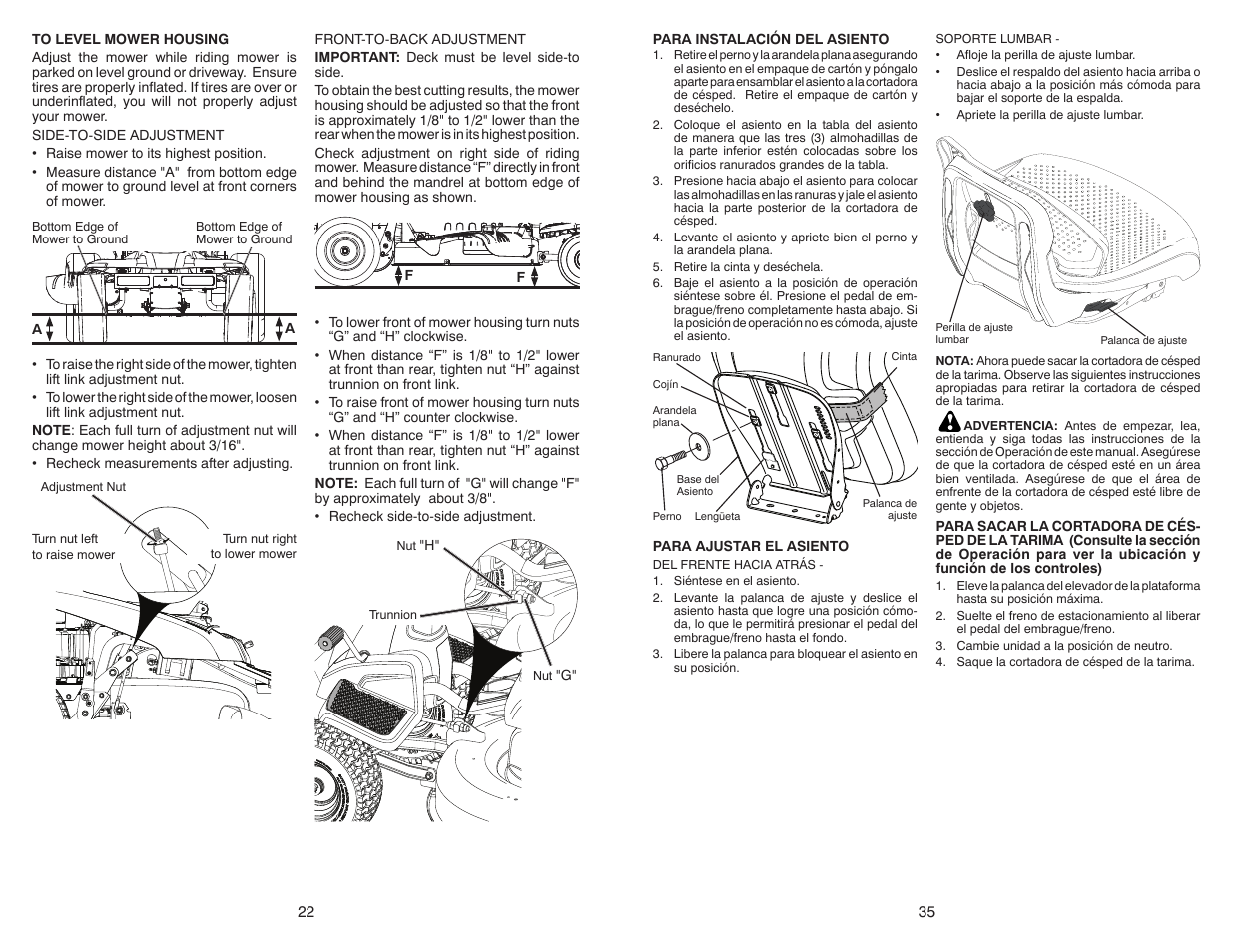 Weed Eater WELRVBA30 User Manual | Page 22 / 28