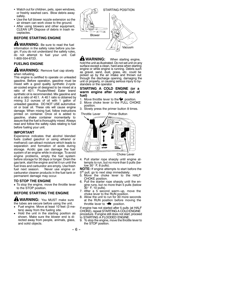 Weed Eater 530088127 User Manual | Page 6 / 11