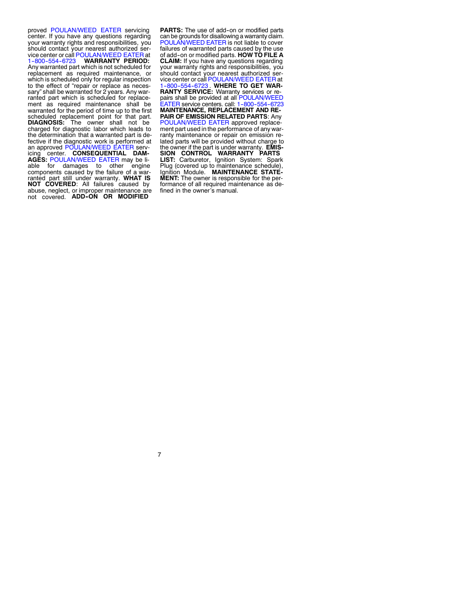 Weed Eater 530088833 User Manual | Page 7 / 7