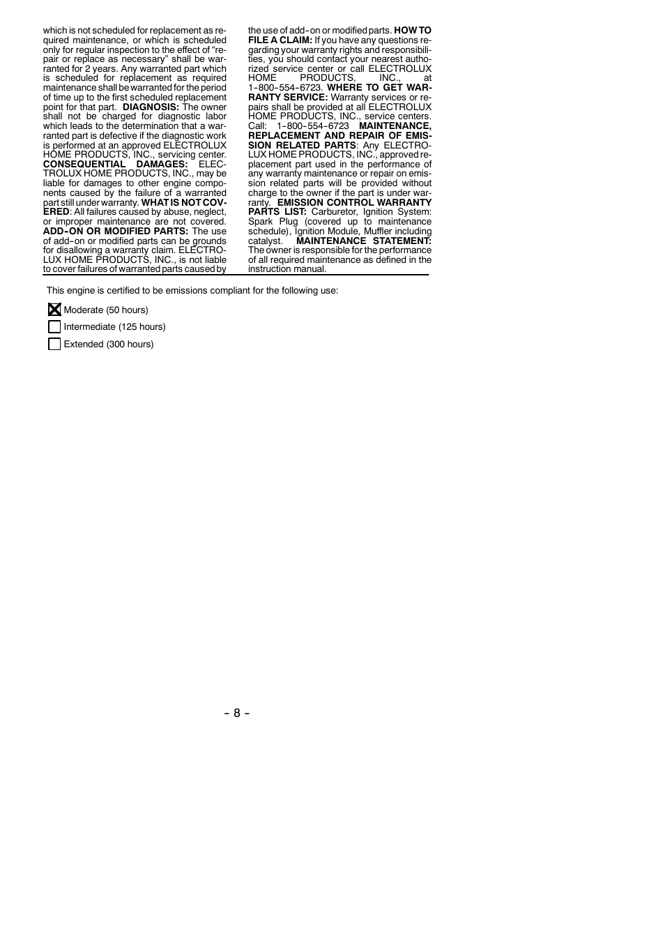 Weed Eater 530163349 User Manual | Page 8 / 8