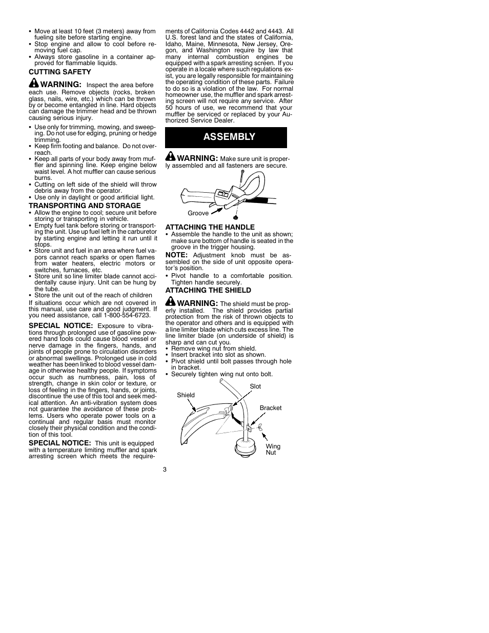 Assembly | Weed Eater 530088831 User Manual | Page 3 / 7