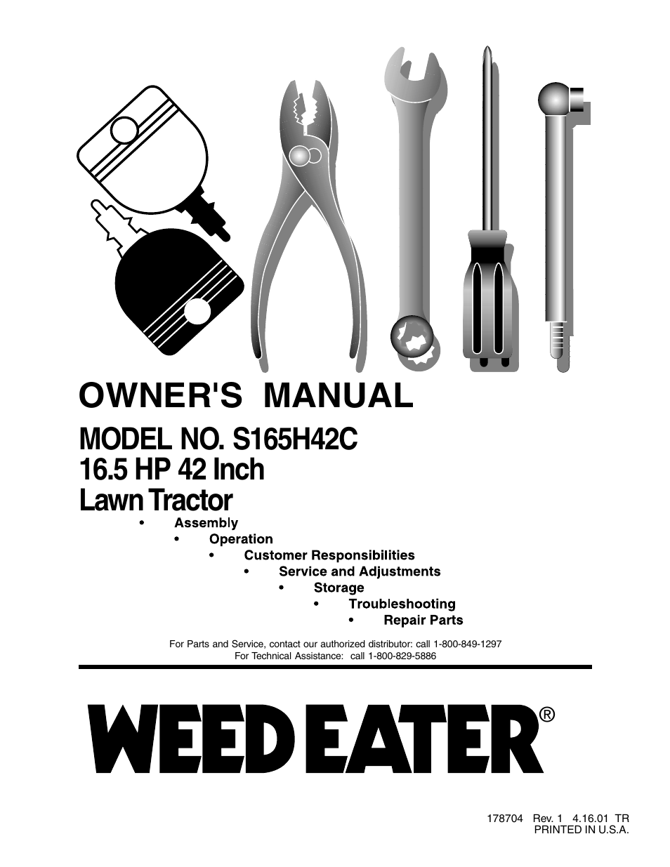 Weed Eater 178704 User Manual | 44 pages