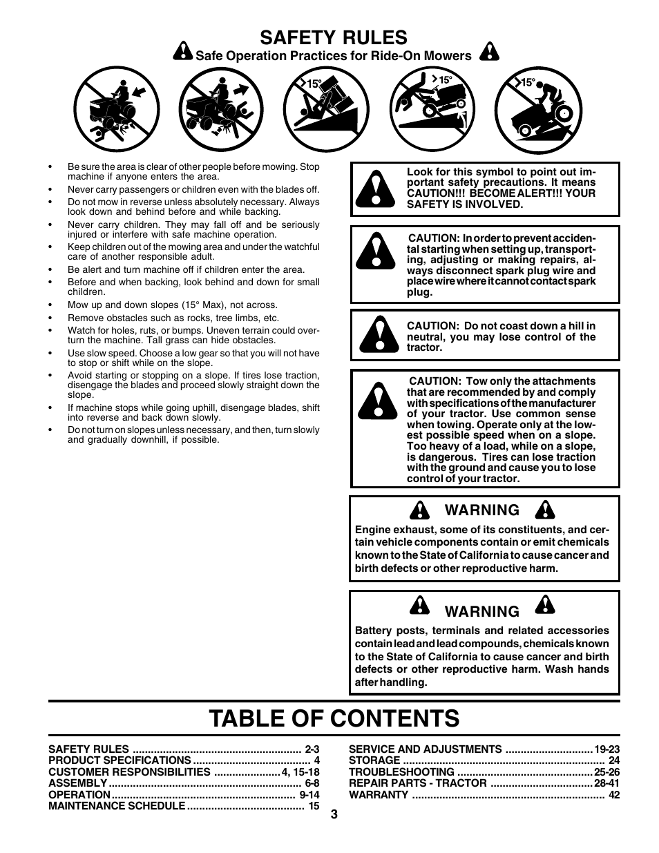 Weed Eater 178704 User Manual | Page 3 / 44