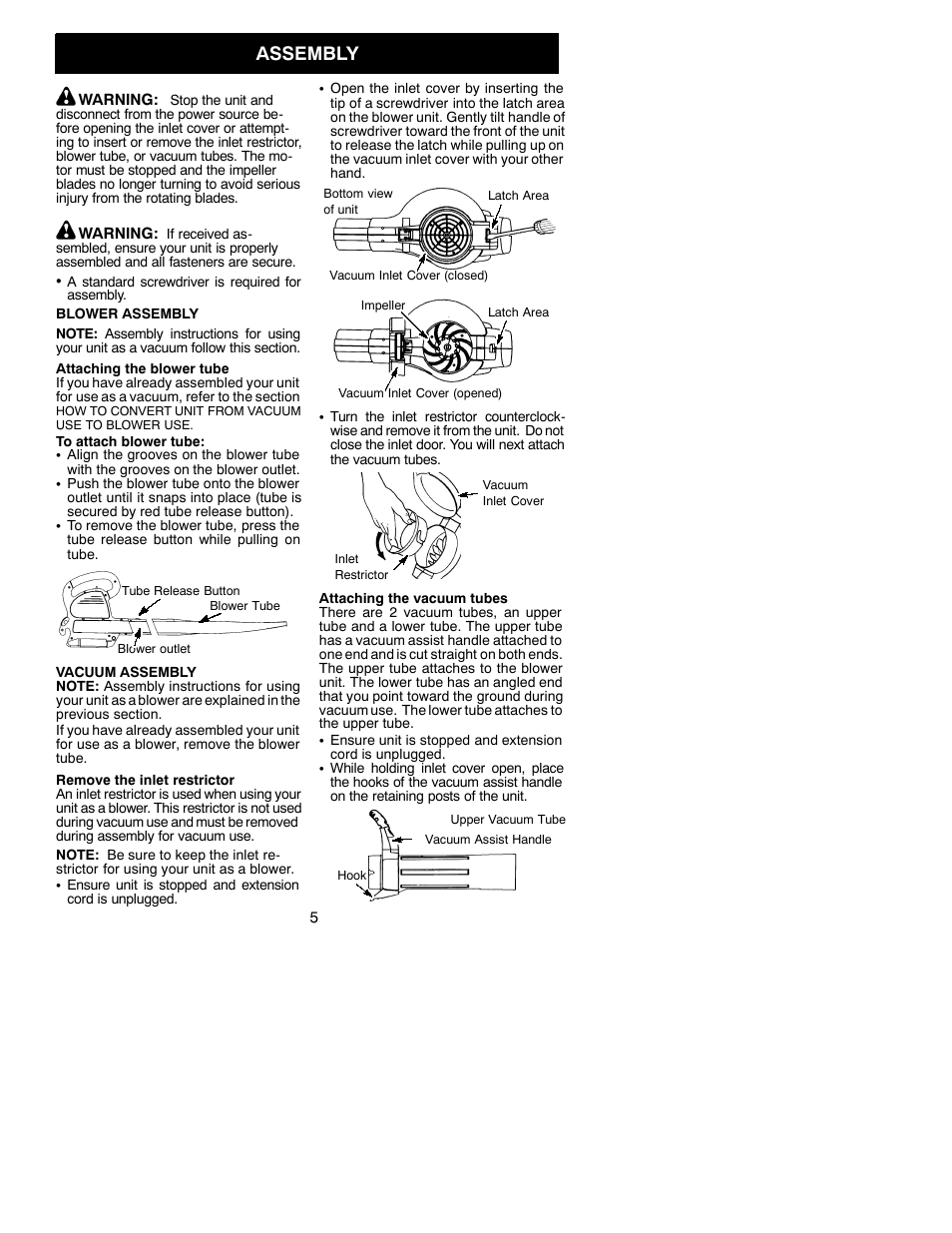 Assembly | Weed Eater 530088049 User Manual | Page 5 / 10