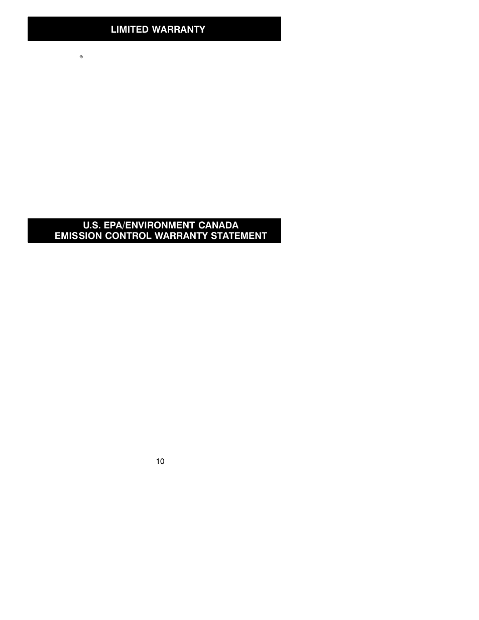 Limited warranty | Weed Eater Twist 'N Edge 530086935 User Manual | Page 10 / 11