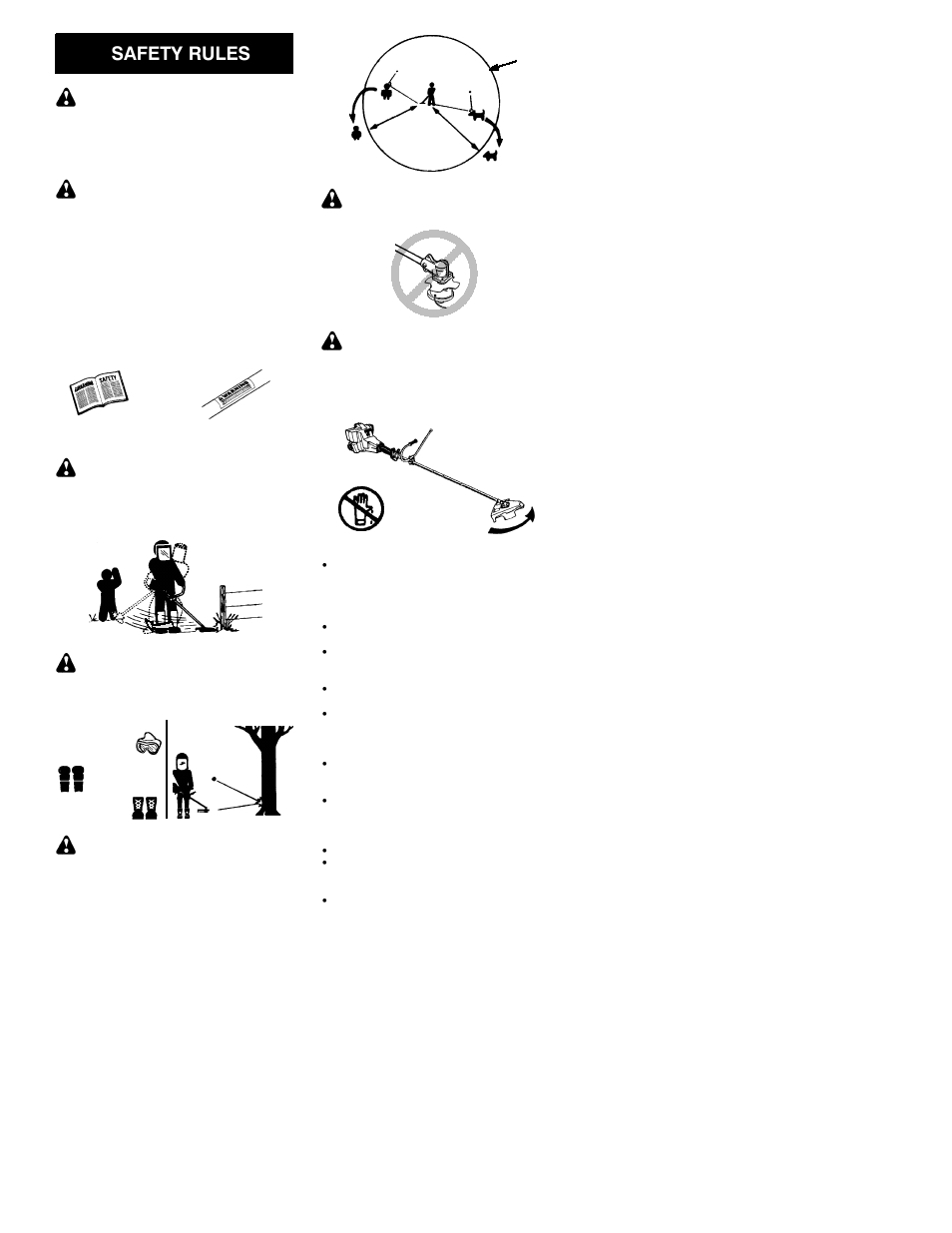 Safety rules | Weed Eater 530088848 User Manual | Page 2 / 11