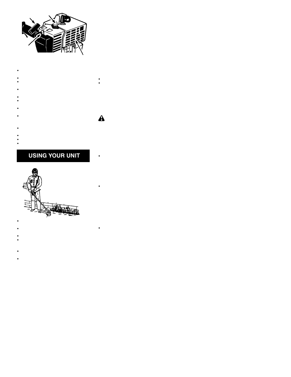 Using your unit | Weed Eater 530088848 User Manual | Page 7 / 11