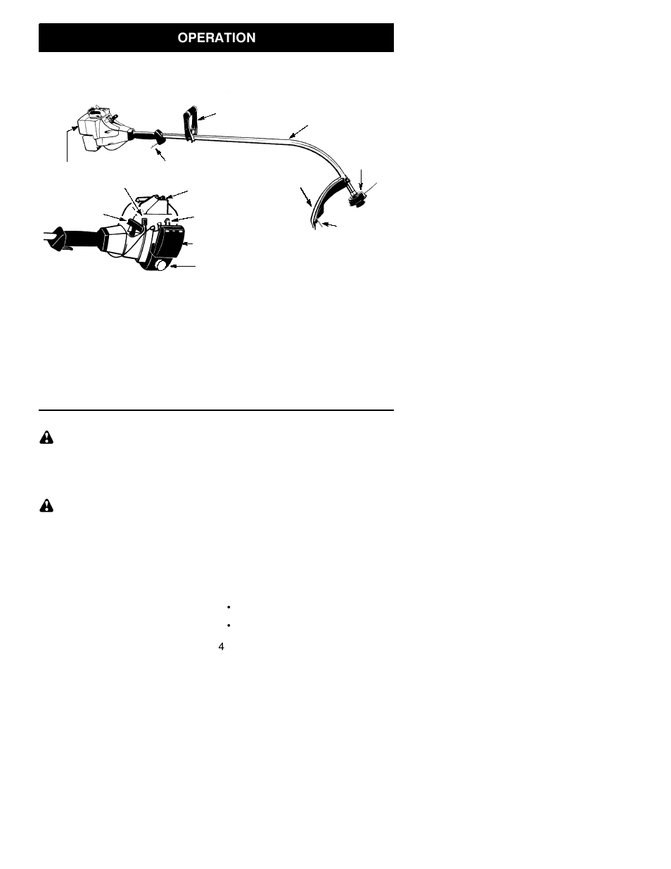 Operation | Weed Eater 530163505 User Manual | Page 4 / 11