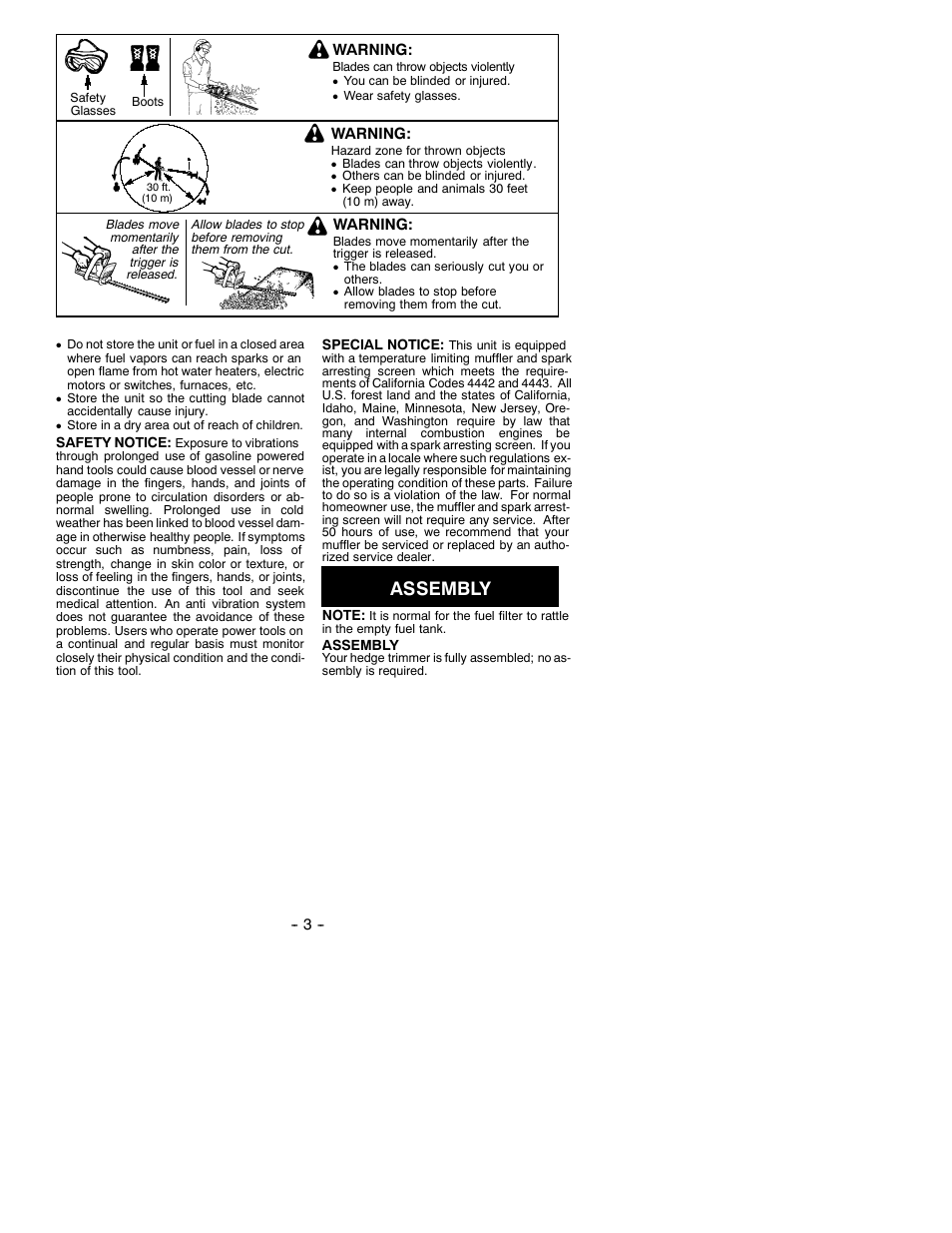 Assembly | Weed Eater 530086334 User Manual | Page 3 / 8