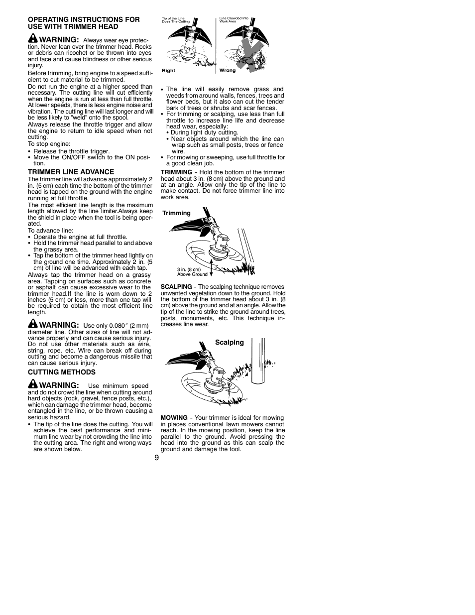 Weed Eater 530086828 User Manual | Page 9 / 15