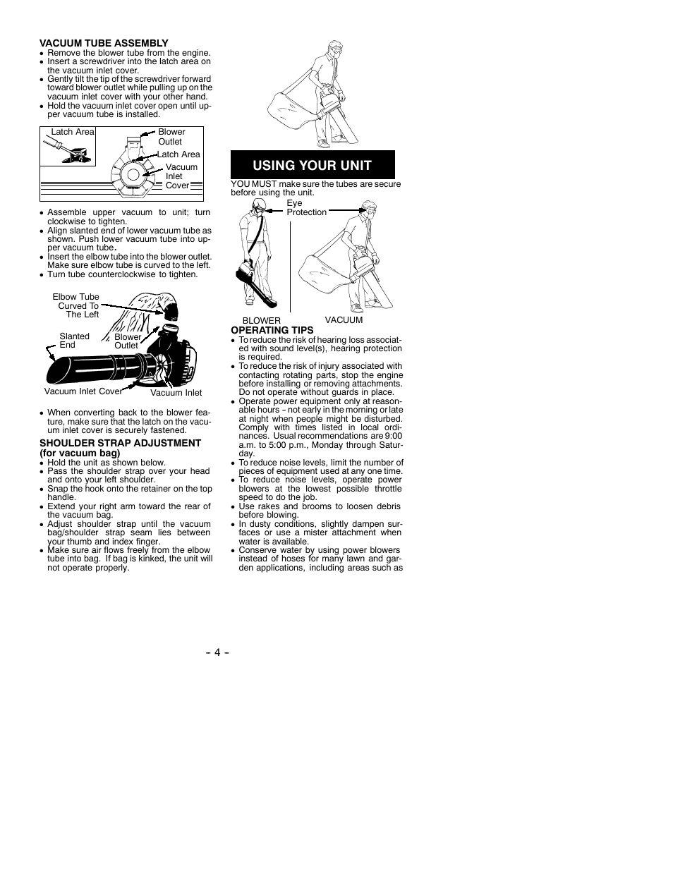 Safety rules, Using your unit | Weed Eater BARRACUDA 530087724 User Manual | Page 4 / 8