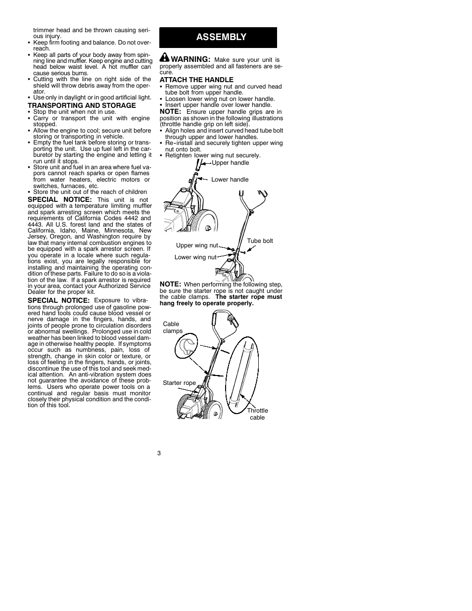 Assembly | Weed Eater 530088696 User Manual | Page 3 / 7