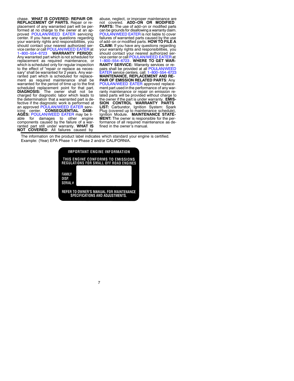 Weed Eater 530088696 User Manual | Page 7 / 7