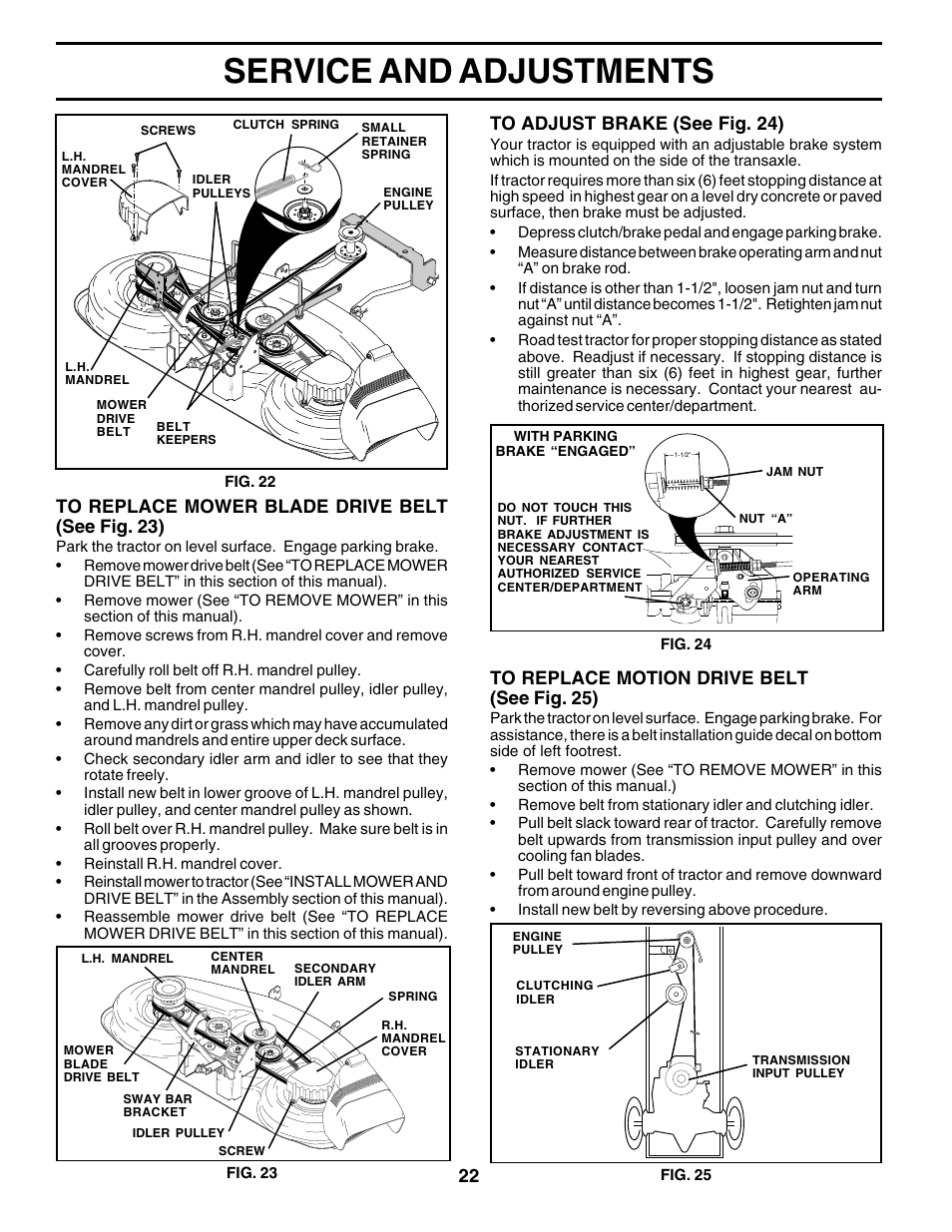 Service and adjustments | Weed Eater SGT18H46A User Manual | Page 22 / 48