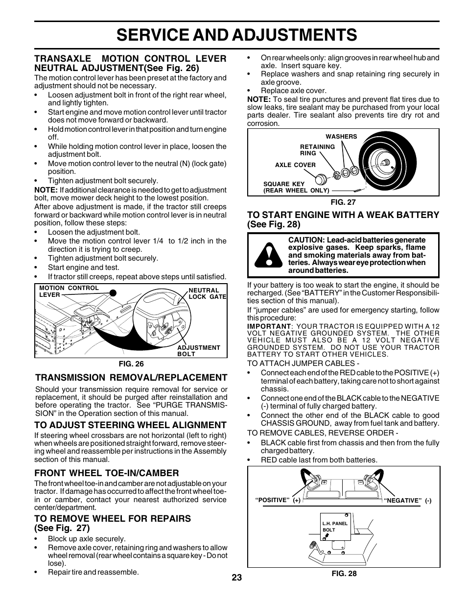 Service and adjustments | Weed Eater SGT18H46A User Manual | Page 23 / 48